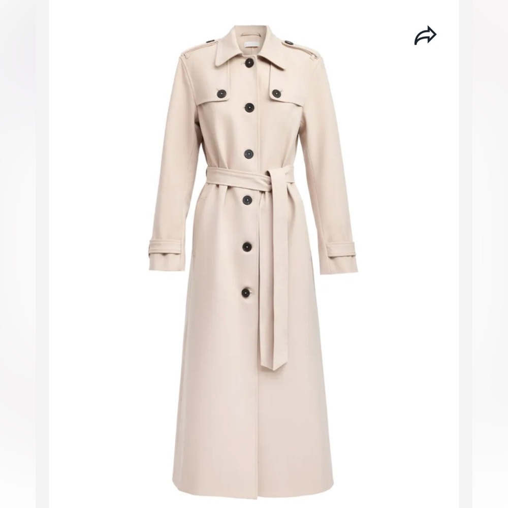 Berlin Button Trench - Smoke Beige